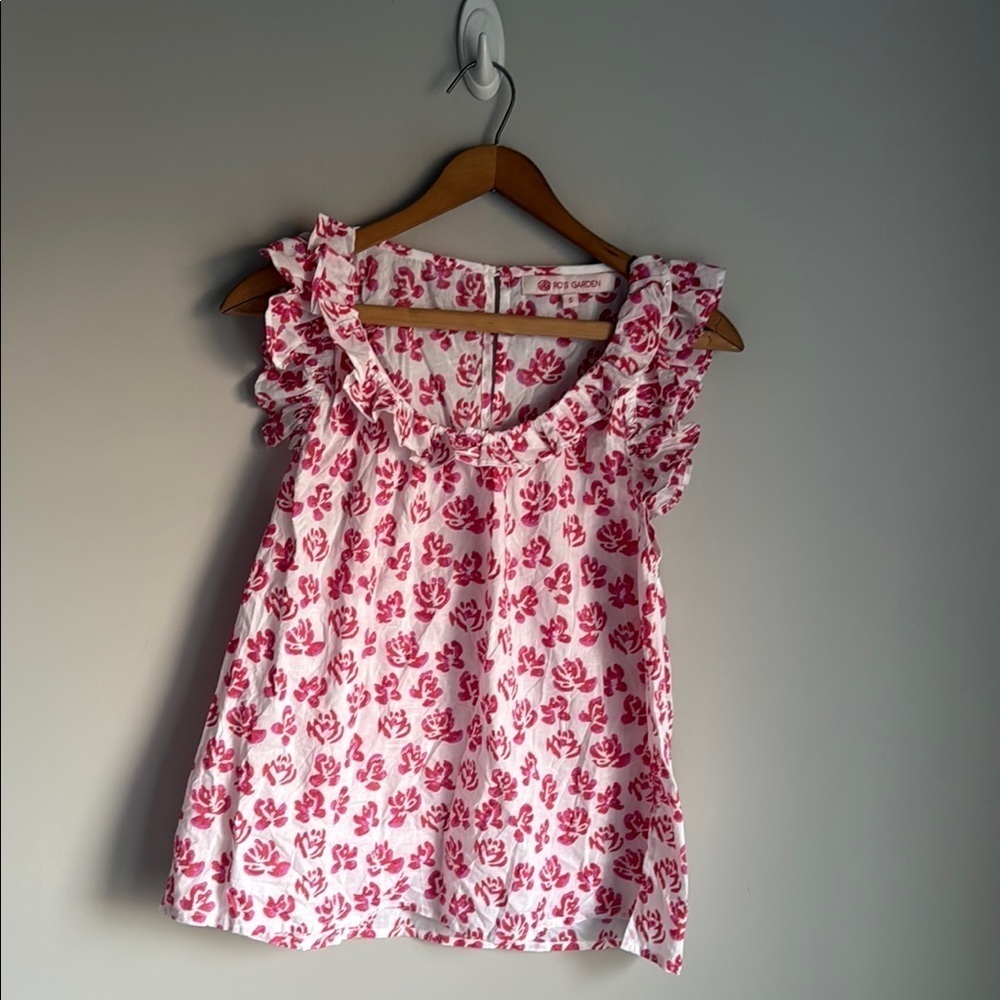 Ro’s Garden Ruffle blouse Small - Picture 2 of 10